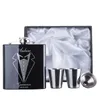 Groomsman gift Personalized Engraved 6OZ Hip Flask 188 Stainless Steel With White Black Box Gift Wedding Favors 240122