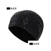 Cuffia da nuoto Nuovi accessori Pu Piscina Cappello da piscina 2021 Adt Uomo/Donna Protezione per le orecchie Poliuretano Antiscivolo Cappellino professionale Drop Delivery Dhb3H