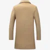 Autunno Inverno Moda Uomo Cappotti di lana Tinta unita monopetto bavero Cappotto lungo Cappotto casual Plus Size 5 colori 240118