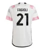 2023 2024 Juventus voetbaltruien 23 24 Home Away Milik di Maria Vlahovic Kean Pogba Chiesa McKennie Locatelli Fans Player Men Shirt Unifor Kids Kits