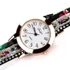Armbandsur färgglada rhinestone armband klock nit cirkel kvinnliga handledsklockor
