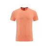 LU LU L T-shirt d'été à séchage rapide pour hommes, course à pied et fitness, haute élasticité, respirant, sensation de froid, col rond, manches courtes, robe d'équipe imprimée