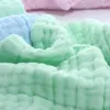 Coperte Asciugamano da bagno in cotone Garza a 6 strati Super morbido assorbente Viso Panno per il viso Quadrati Salviette per le mani Bagno Alimentazione Fazzoletto per bambini Coperta