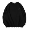 Alyoga Crew Neck Pullover Warm Sweatshirts Al Silver 3Dロゴ