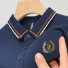 Neues, modisches, besticktes Herren-Poloshirt aus 100 % Baumwolle, einfarbig, schmale Passform, Markenkleidung, hochwertiges Golf-T-Shirt