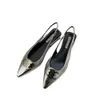 Matching Skirt, Toe Sandals, Shallow Cut 2024 New Pointed Low Heel Versatile Single Shoe Women's Shoes
