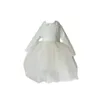 소녀 드레스 아기 옷 소녀 드레스 봄 가을 한국 스타일 세련된 달콤한 요정 공주 흰색 거즈