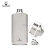 water bottle Pure Titanium Water Wine Coffee Tea Bottle Flask Portable Outdoor Camping Travel Gear EDC Tools 240122