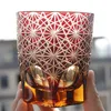 Verres Kiriko japonais, gravure en cristal, verres à whisky, verre transparent à la main, gobelet à whisky avec coffret cadeau