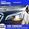 자동차 스타일링 DRL 주간 달리기 라이트 스 트리머 턴 SUBARU FORESTER LED 헤드 라이트 어셈블리 13-18 자동 부품의 전면 램프