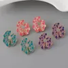 Stud Earrings Romantic Statement Gold Color Enameling Spider Web Shaped For Women Fashion Party Jewelry