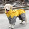 Vêtements pour chiens Vêtements pour animaux de compagnie Petit Moyen Grand imperméable Golden Retriever Samo Alaska imperméable à capuche à quatre pattes