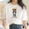 T-shirt femme T-shirt femme 2023 vêtements Rock Bear imprimé fille 90 dessin animé imprimé vêtements graphique T-shirt haut dames imprimé T-shirt femme T240122