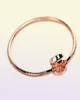 925 Sterling Silver & Rose Gold Plated Bracelet Sparkling Crown O Chain Fashion Bracelet Fits For European Bracelets Charms and Beads2395459