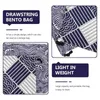 Dinnerware 2 Pcs Bento Bag Wear-resistant Lunch Japanese Style Storage Pouch Drawstring Design Convenient