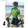 Tute da ciclismo Set di maglie da ciclismo 2021 Abbigliamento sportivo da donna personalizzato Abbigliamento da bicicletta e bavaglino Pantalone da uomo Motocross Triathlon Tuta SetH24122