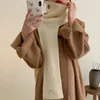 Scarves Button High Collar Shawl Irregular Wool Scarf Warm Knitted Wraps Clothes Decoration Accessories Girl