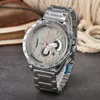 2024 Multifunction Men Designer Automatic Quartz Tag Watch Mens Auto 6 Hands Sports Watches Wristwatch Black Rubber Strap T09