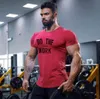 Heren T-shirt Gym Fitness kleding Bodybuilding tops Workout Kleding Katoen Spier jongens gym T-shirts plus size18339648183358