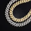 Gioielli hip-hop ghiacciati da 20 mm Collana personalizzata in argento 952 con catena a maglie cubane Miami Vvs Moissanite