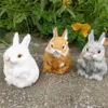 Plush Dolls Cute Mini Basket Bunny Cat Dog Stuffed Toy Simulation Plush Animal Toy Ornaments Bedroom Tabletop Car Decorations Kids Gifts