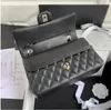 2024 10A Top Tier Quality Jumbo Double Flap Bag Luxury Designer 23cm 25CM 30cm Real Leather Caviar Lambskin Classic All Black Purse Quilted Handbag Shoulde