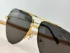 Occhiali da sole pilota vintage in metallo oro/occhiali da uomo lenti grigio scuro Sonnenbrille sfumature Sunnies Gafas de Sol Uv400 Eyewear con scatola