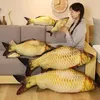 Plush Dolls 3D Simulation Gold Fish Plush Toys Stuffed Soft Animal Carp Plush Pillow Creative Sofa Pillow Cushion Gift Kids Toy