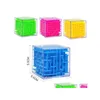 Autres jouets Puzzle et éducation précoce Transparent 3D Perles de marche Maze Marble Intelligence Décompression Rubix Cube pour Adt Mirror Qu Ot2M7