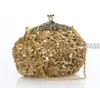 Dames pailletten kralen gouden vintage feestavond handtas clutch bruiloft bruidshandtas2962120