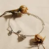 Link Bracelets Elegant And Unique Rose Flower Bracelet Stylish Chic Gold Plated Bangle Exquisite Beauty The Beast Jewelry For Ladies