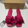 ZA – chaussures françaises à tête carrée pour femmes, nouveau produit 2023, avec fleurs de roses, bout ouvert, Air arrière, demi-glisse, sandales pour femmes