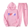 Tracksuit Trapstar Märke tryckt sportkläder för män/kvinnor t-shirts 50 färger varma två stycken Set Loose Hoodie Sweatshirt Pants Jogging