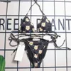 24 designer bikini baddräkt kvinnor sexiga baddräkter kvinnor mode backless split brev färgglad tryck sommarstrand baddräkt jan18