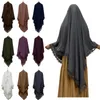 Roupas étnicas Eid Com Capuz Oração Vestuário Longo Khimar Mulheres Islâmicas Hijab Sem Mangas Top Abaya Robe Ramadan Muçulmano Árabe Niqab Headdress