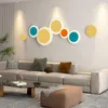 Wall Lamp Warm LED Living Room Bedroom Background Lights Minimalist Modern Circular TV Tea Lamps Decoration