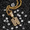 Colares Bling CZ Personalizado Pequena Bolha Letra Inicial com Corrente de Corda Cobre AZ Pingente Inicial Ouro Prata Cor Charme Pingente Colar