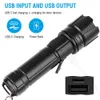 Flashlights BORUiT P70 LED Powerful Flashlight Type-c Rechargeable Zoomable Power Bank Torch Waterproof Camping Tactical Emergency Lantern 240122