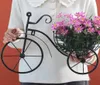 Fiets Bloemenmand Muurkunst Muurbevestiging Hangend Flawer Rack Unieke kunstornamenten Klassiek Retrostijl Voor Huisdecoratie Y09102925492