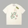 24 года дизайнерский новый трендовый бренд G Summer, простая повседневная свободная футболка с буквенным принтом и круглым вырезом, с короткими рукавами - xl