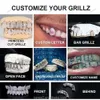 Bereal Sieraden Grillz Zilver 10k 14k 18k Aangepaste Honingraat Moissanite Grillz Bling Baguette Briljant Geslepen Vvs Vergulde Grilliz