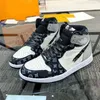 Highest quality High Basketball Jumpman Shoes Sneaker Virgil Trainer Casual Calfskin Leather Abloh White Green Red Blue Letter Overlays Platform