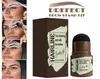 Women One Step Eyebrow Enhancers Brown Stamp Shaping Kit Hairline Repair Powder mit 10 Stück Augenbrauenkarte5724872