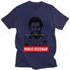 Camiseta masculina legal pablo escobar camisa para homem manga curta impressa tv narcos tshirt tripulação pescoço casual camiseta de algodão roupas