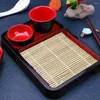 Servis uppsättningar kall nudelplatta japanska serveringsredskap Sushi Saucer Tray Melamine med bambulomat