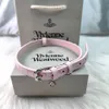 Satelliet ketting ontwerper vrouwen topkwaliteit met doos hanger keizerin-weduwe roze riem set met gepersonaliseerde mode bijpassende roze riem ketting