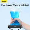 Сумки Baseus Water Proof Proof Sack для iPhone 13 12 Pro Max водонепроницаемый телефон для Samsung Xiaomi Swim Universal Protection Copt