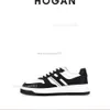 Top Designer Shoes H630 Casual Hogans Womens Man Summer Fashion Simple Smooth Calfskin Ed Suede Leather High Quality HG Sneakers Size 38-45 Running 897
