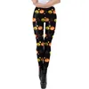 Capris Pumpkin Lantern Series Leggings Sexy Skinny Women's Clothing Jeggings Seam Elastic Halloween Skull Print Women Pants