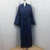 Ethnische Kleidung Kimono Abayas für Frauen Dubai Pearl Plus Size Cardigan Roben bescheidene muslimische marokkanische Mode lässig offene Abaya Eid Al Adha